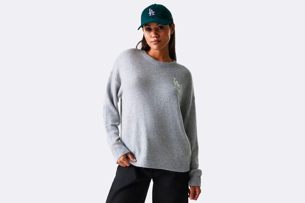 New Era Wmns Crew Neck LA Dodgers MLB Knit Grey