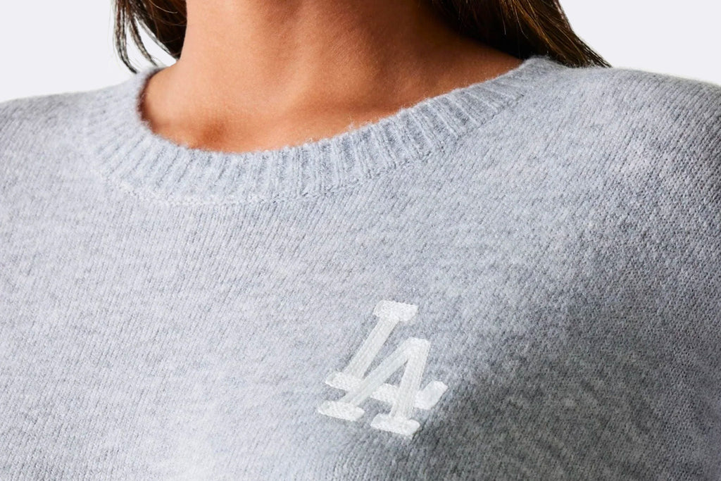 New Era Wmns Crew Neck LA Dodgers MLB Knit Grey