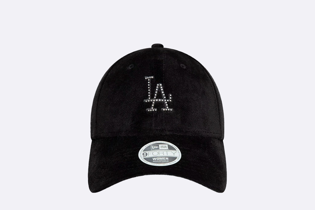New Era Wmns LA Dodgers Diamante Velour 9FORTY Black