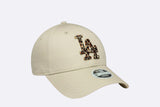 New Era Wmns LA Dodgers MLB Leopard Infill 9FORTY Crema