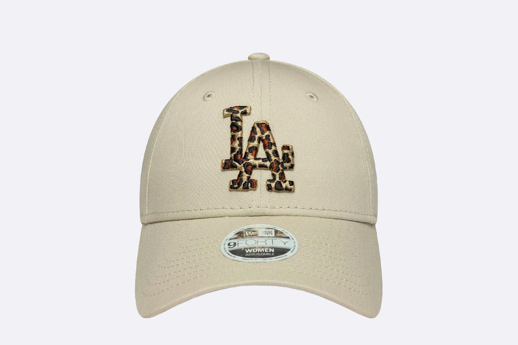 New Era Wmns LA Dodgers MLB Leopard Infill 9FORTY Crema