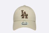 New Era Wmns LA Dodgers MLB Leopard Infill 9FORTY Crema