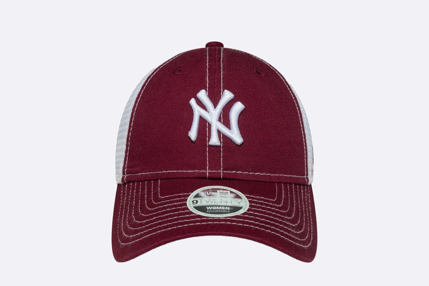 New Era Wmns New York Yankees MLB Washed 9TWENTY Trucker Garnet