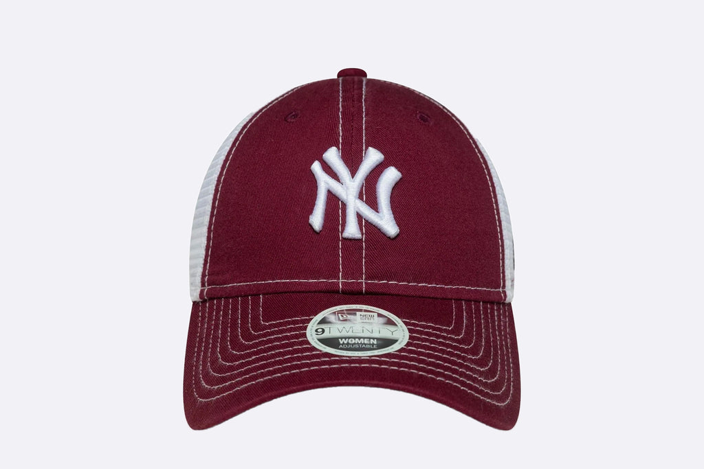 New Era Wmns New York Yankees MLB Washed 9TWENTY Trucker Garnet