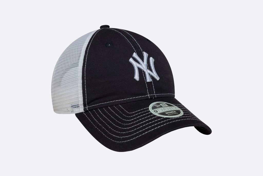 New Era Wmns New York Yankees MLB Washed 9TWENTY Trucker Navy Blue