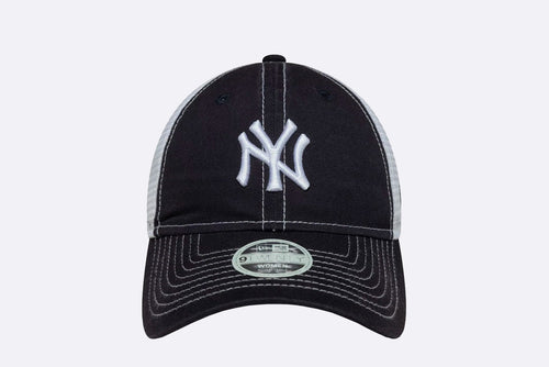 New Era Wmns New York Yankees MLB Washed 9TWENTY Trucker Navy Blue