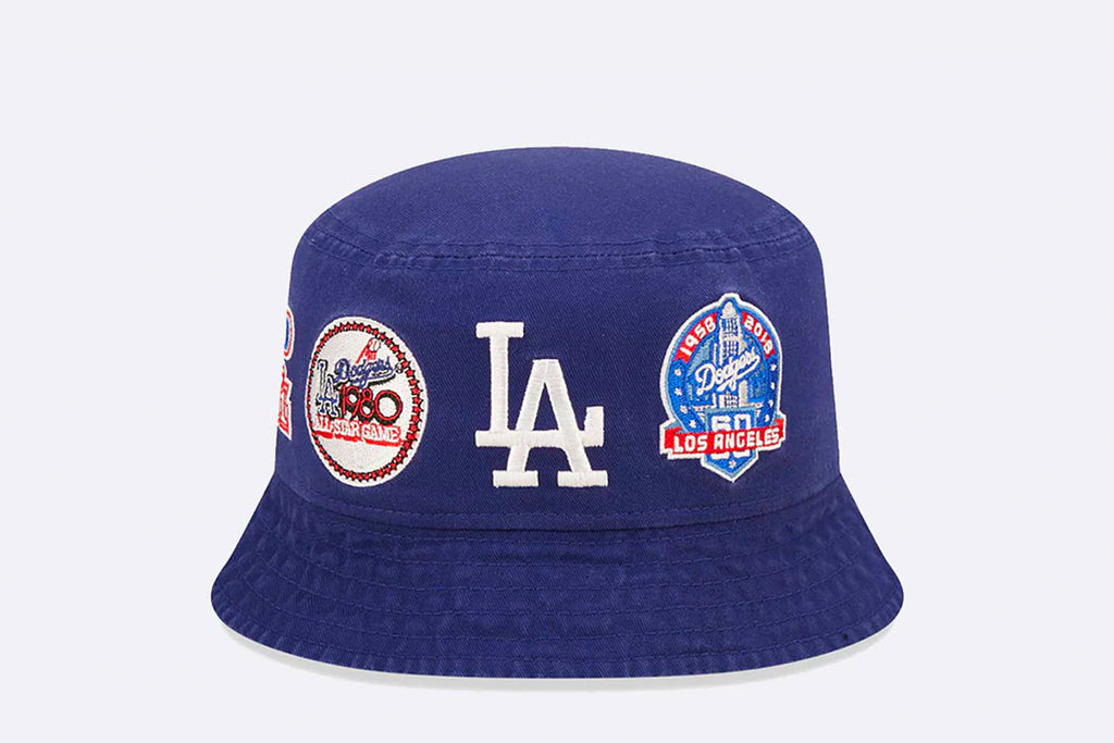 New Era LA Dodgers Cooperstown Multi Patch Bucket Hat
