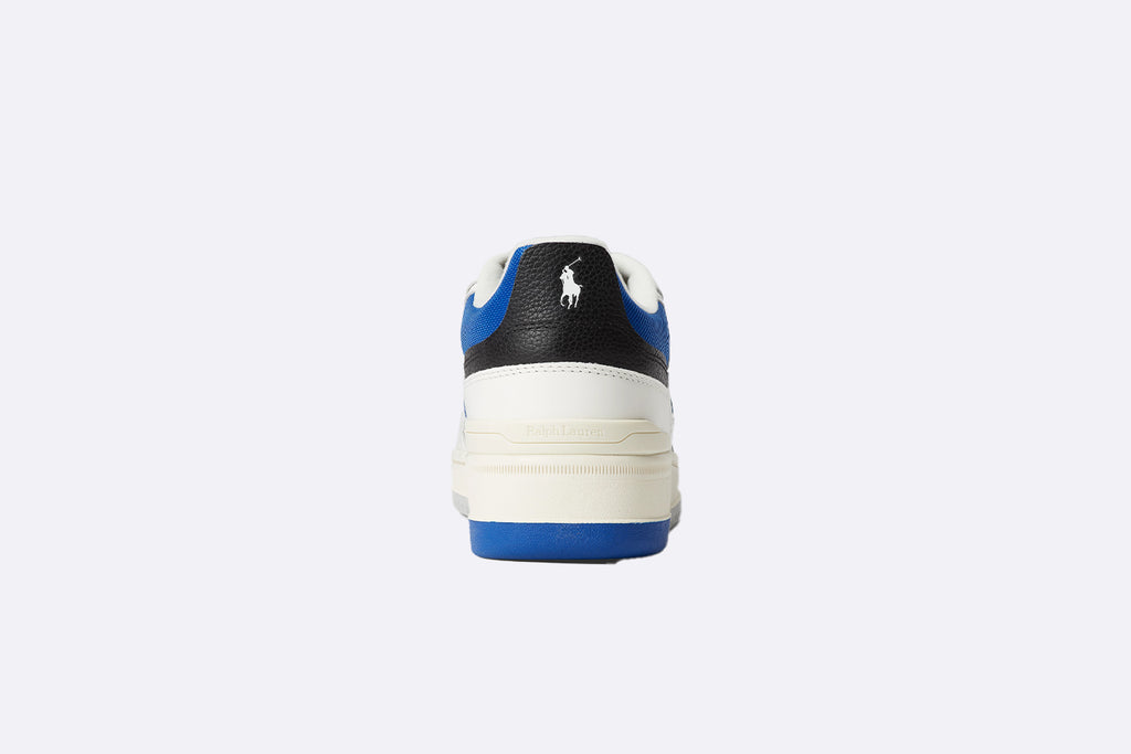 Polo Ralph Lauren Masters Sport Leather Trainer White Blue
