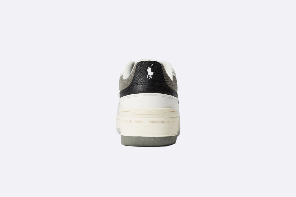 Polo Ralph Lauren Masters Sport Leather Trainer White Grey