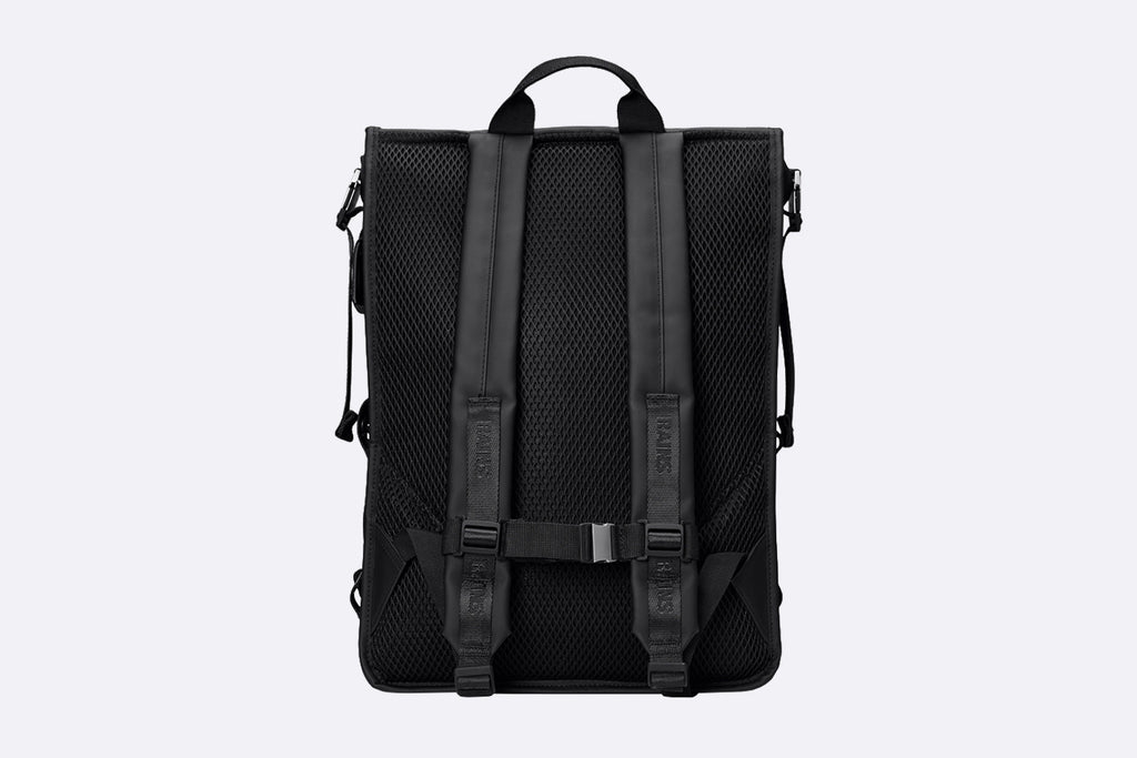 Rains Trail Cord Rolltop Backpack Black