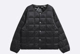 Taion Kids Crew Neck Button Down Jacket Black