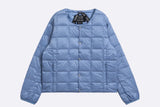 Taion Kids Crew Neck Button Down Jacket Blue