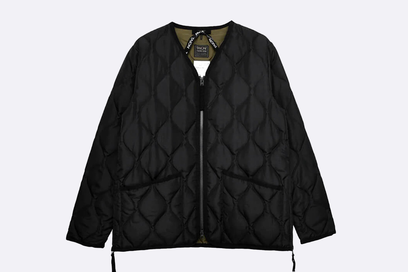 Taion Unisex Military Zip V Neck Down Jacket