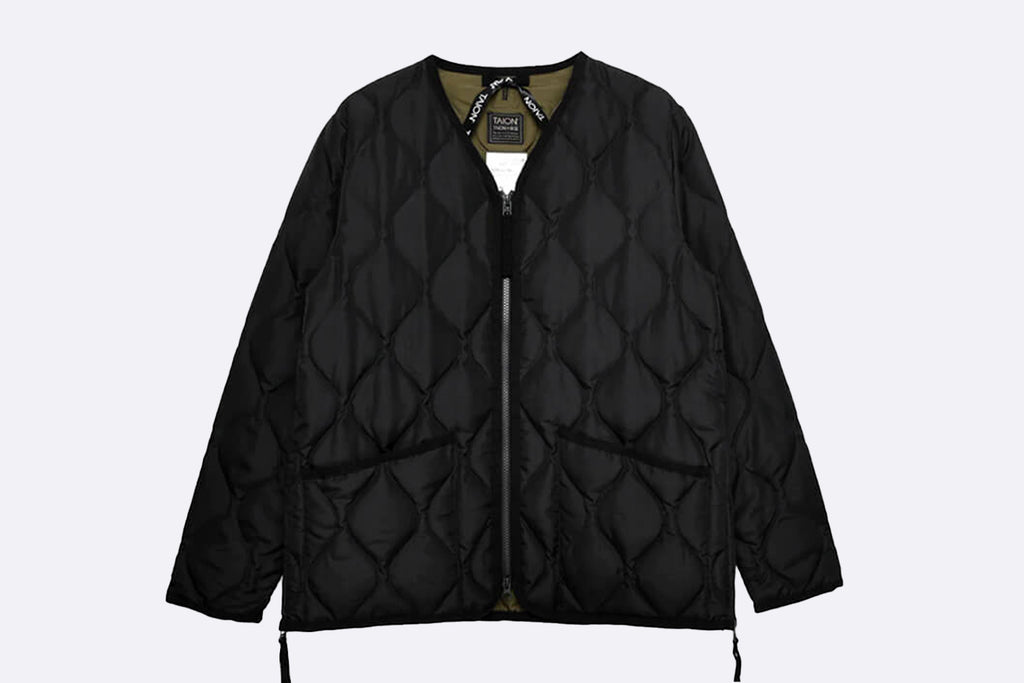 Taion Unisex Military Zip V Neck Down Jacket