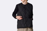 Taion Unisex Military Button Crew Neck Down Vest Black