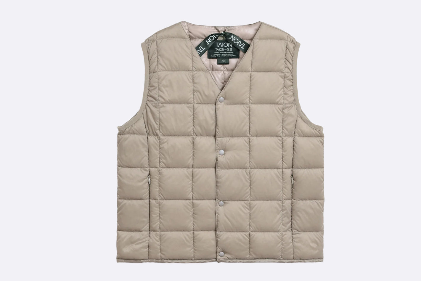 Taion Kids V-Neck Button Down Vest Brown