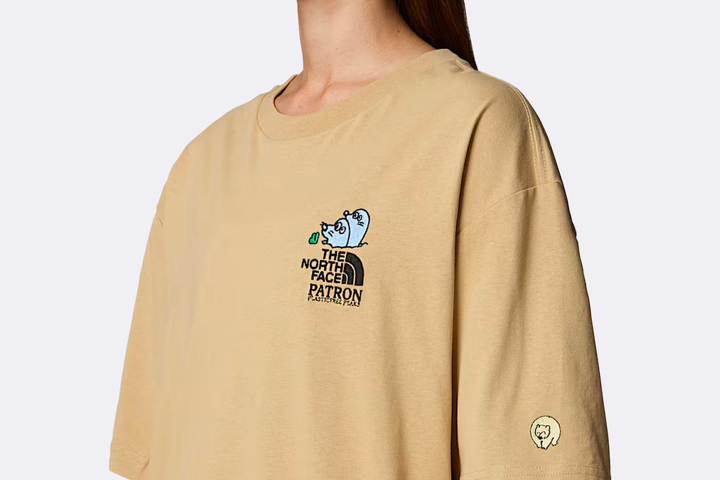 The North Face Mountain Cleanup Oversized Tee Khaki Stone