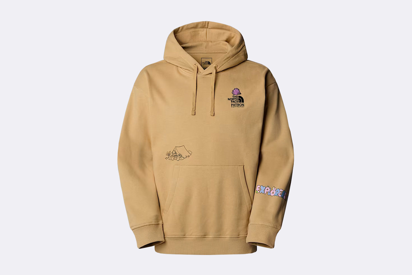 The North Face Mountain Cleanup Oversized Hoodie Khaki Stone
