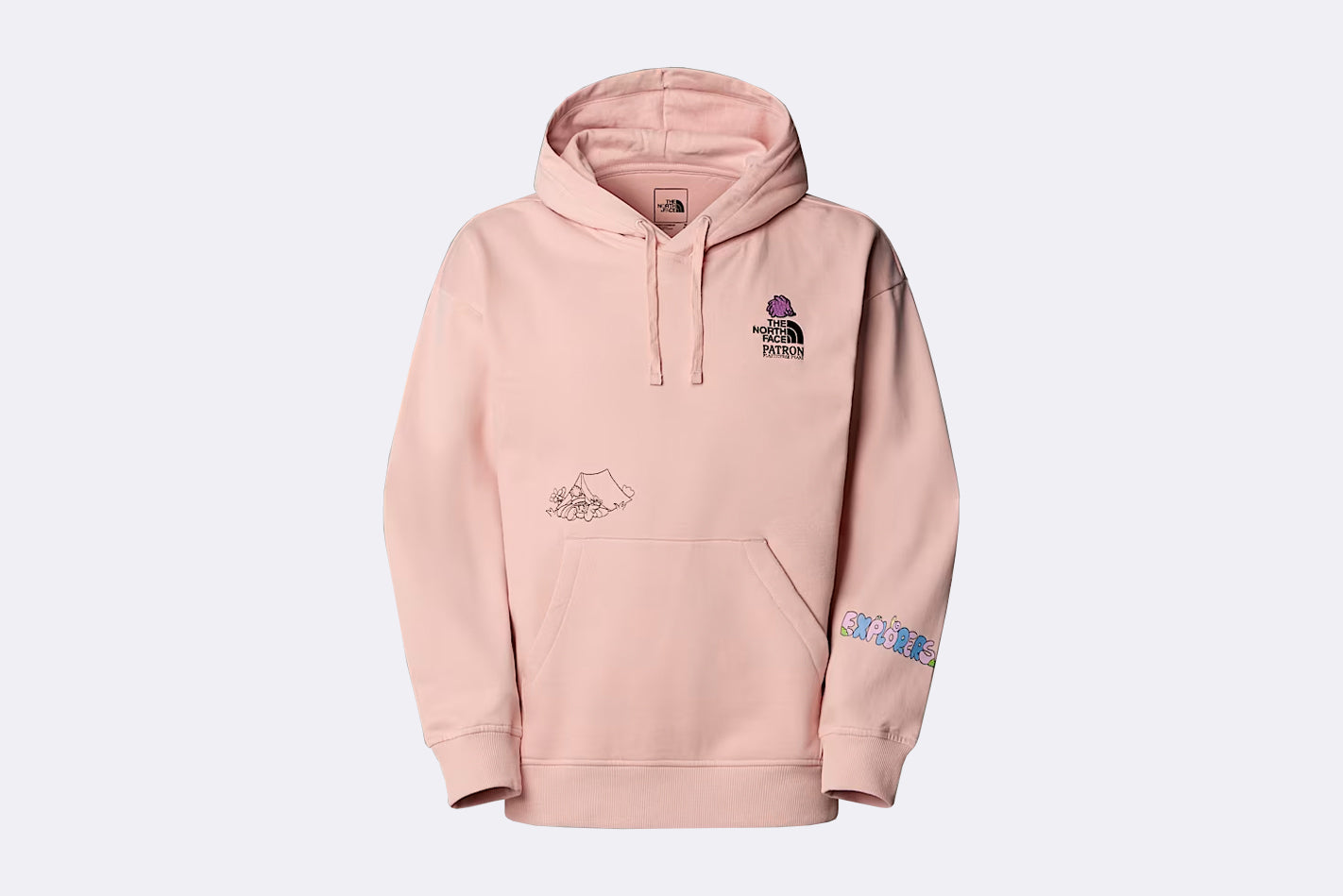 The North Face Mountain Cleanup Oversized Hoodie Pink Moss