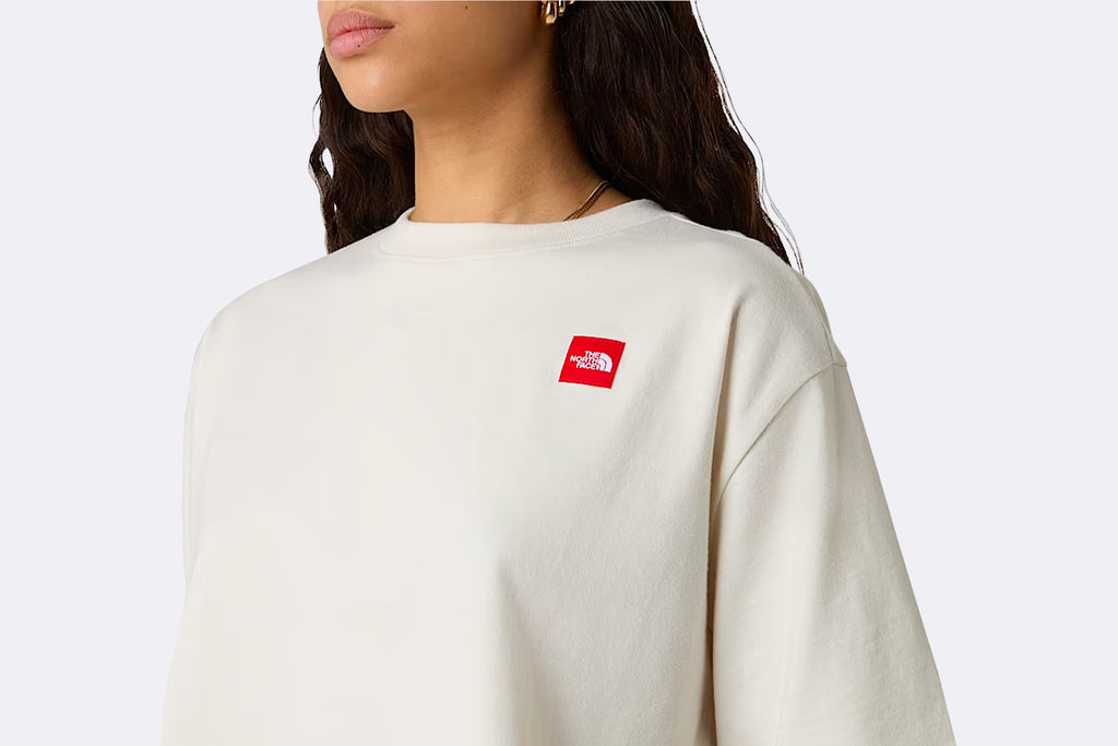 The North Face Wmns Red Box S/S Boxy Tee White Dune