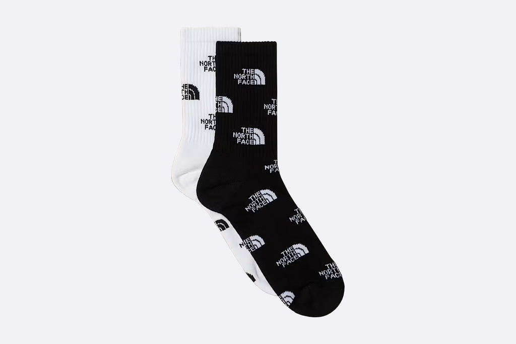 The North Face Everyday Crew Logo Socks Black White