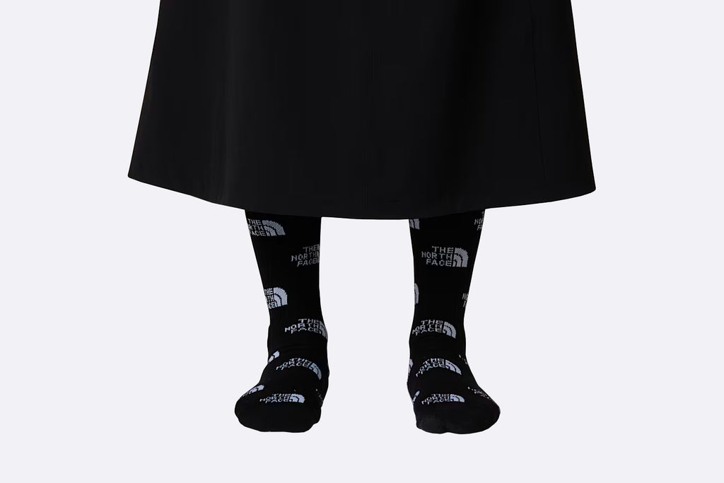 The North Face Everyday Crew Logo Socks Black White