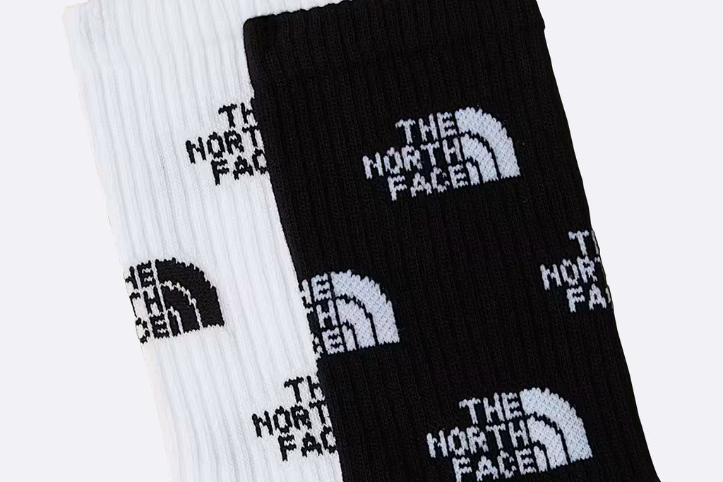 The North Face Everyday Crew Logo Socks Black White