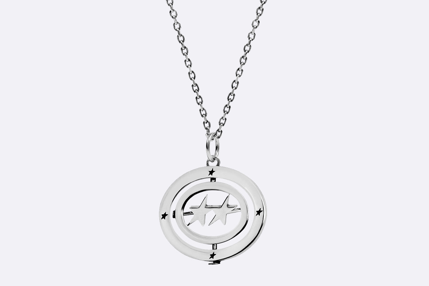 TwoJeys Icon Superstar Rotative Necklace Silver