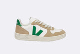 Veja Wmns V-10 Chromefree Leather White Emeraude Sahara
