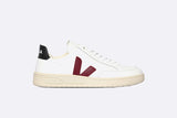 Veja V-12 Leather Extra-White Marsala Nautico