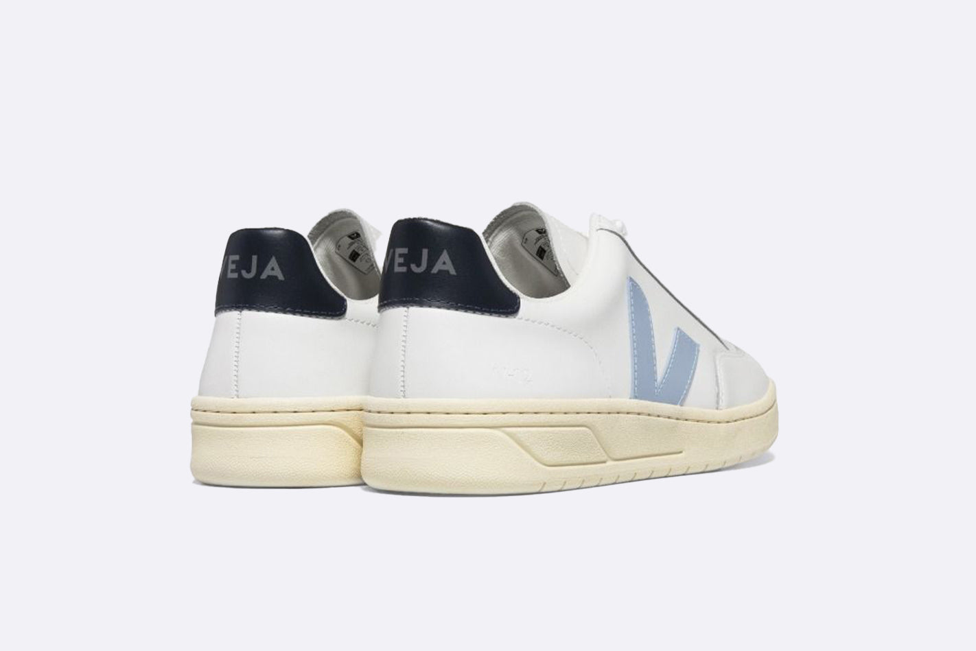 Veja V-12 Wmns Leather Extra-White Steel Nautico