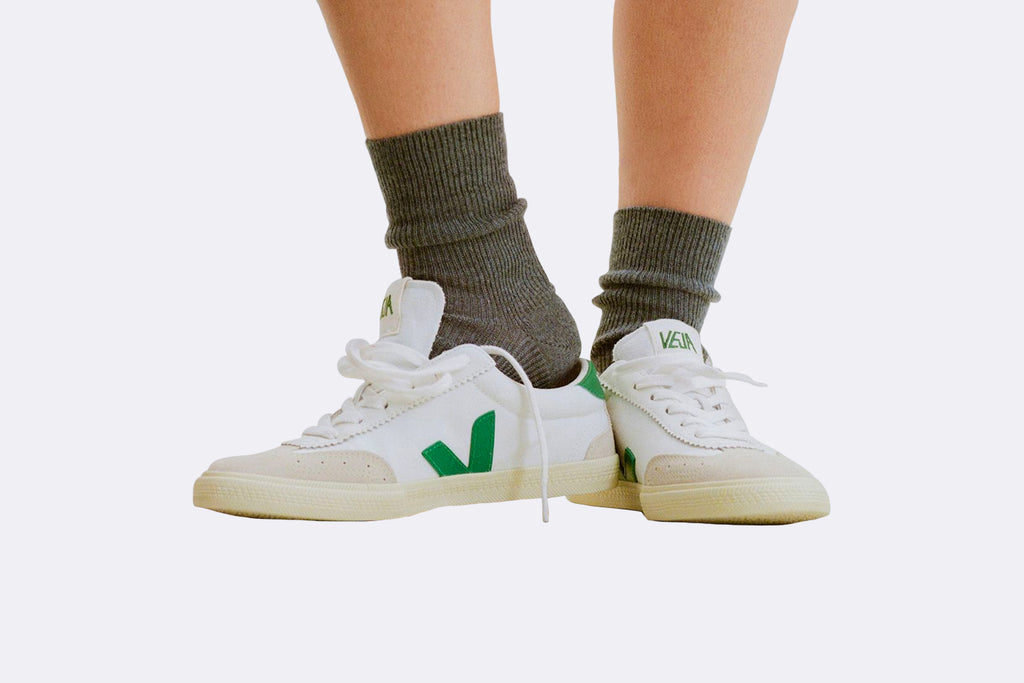 Veja Volley Canvas White Emeraude