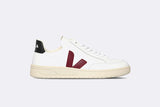 Veja Wmns V-12 Leather Extra-White Marsala Nautico