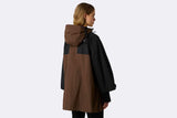 Abrigo The North Face Dryvent Hardshell Cape Coat negro y marron para mujer
