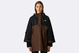 Abrigo The North Face Dryvent Hardshell Cape Coat negro y marron para mujer