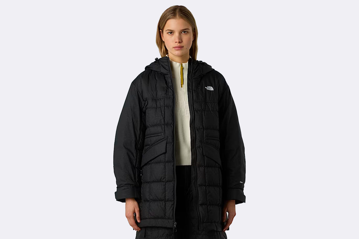 Abrigo The North Face Dynamic Quilted Down Jacket negro para mujer
