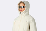Abrigo The North Face Mountain Range Down Hooded Jacket blanco para mujer