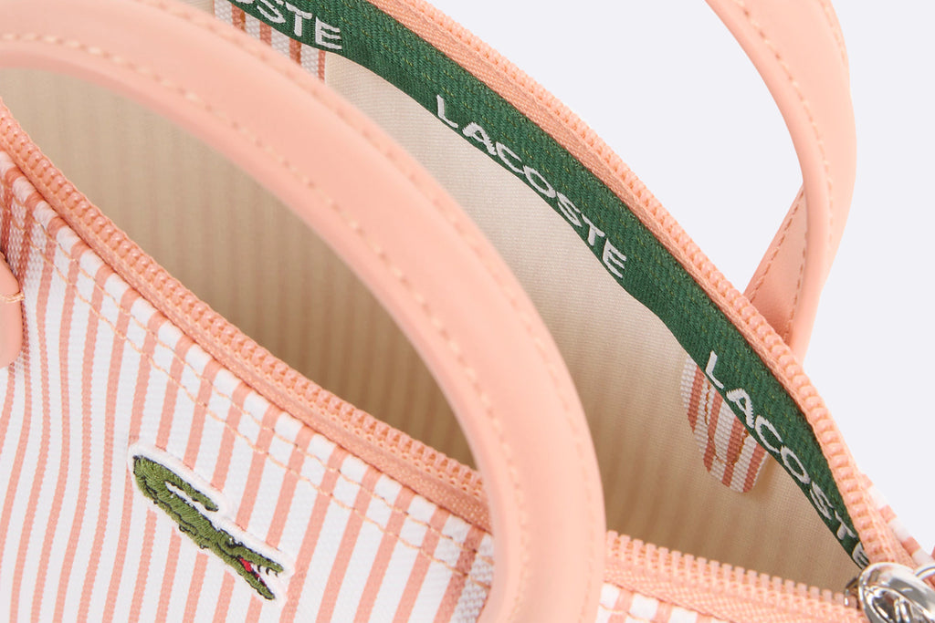 Bolso Lacoste L.12.12 Concept Mini Shopping Bag Stripe Rosa para Mujer
