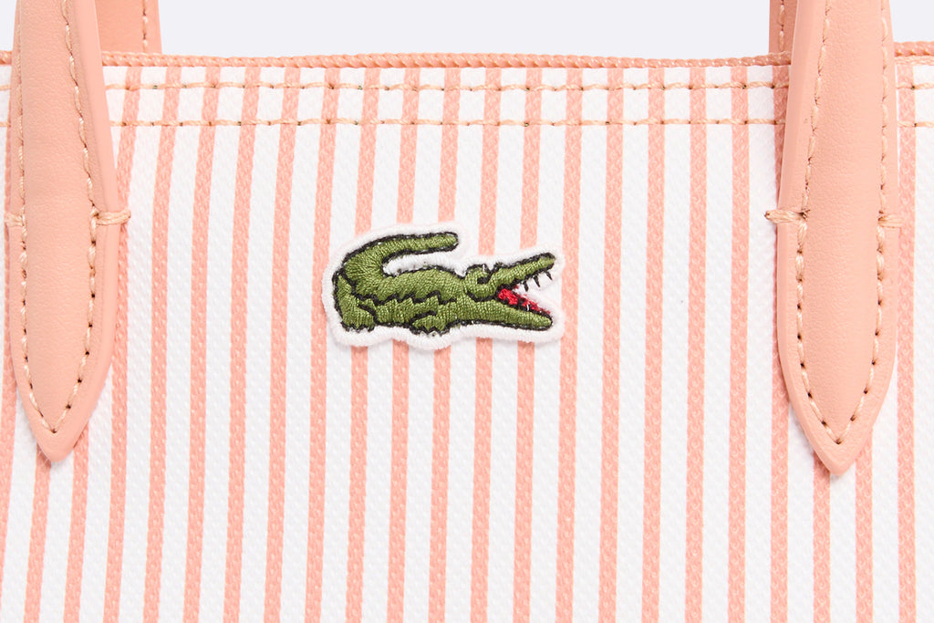 Bolso Lacoste L.12.12 Concept Mini Shopping Bag Stripe Rosa para Mujer