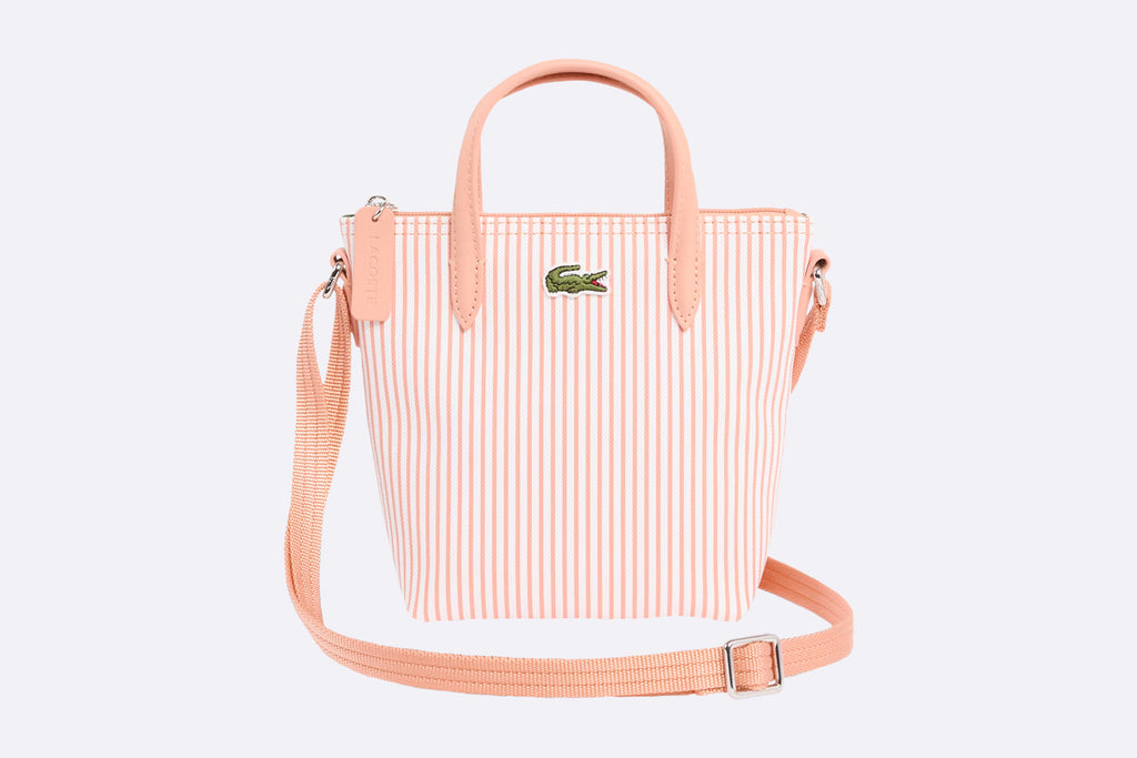 Bolso Lacoste L.12.12 Concept Mini Shopping Bag Stripe Rosa para Mujer