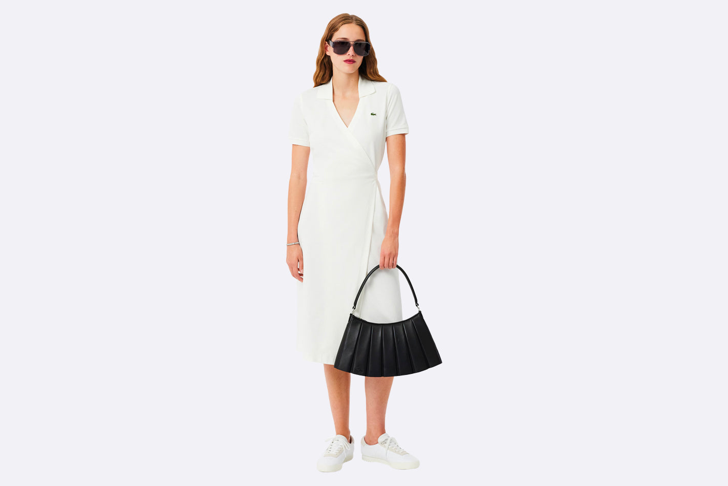 Bolso Lacoste Lenglen Medium Shoulder Bag Negro para Mujer
