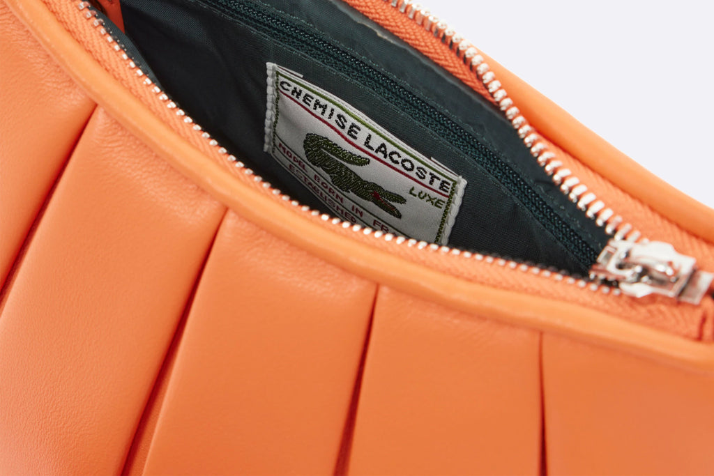 Bolso Lacoste Lenglen Small Crossover Bag In Leather Naranja para Mujer