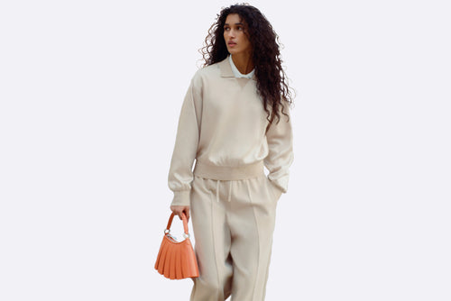 Bolso Lacoste Lenglen Small Crossover Bag In Leather Naranja para Mujer