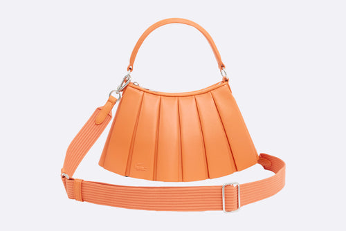 Bolso Lacoste Lenglen Small Crossover Bag In Leather Naranja para Mujer