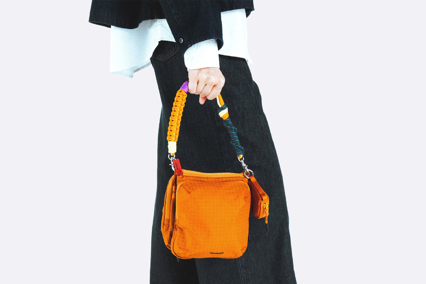 Bolso Topologie Casette Sacoche Medium Naranja Unisex