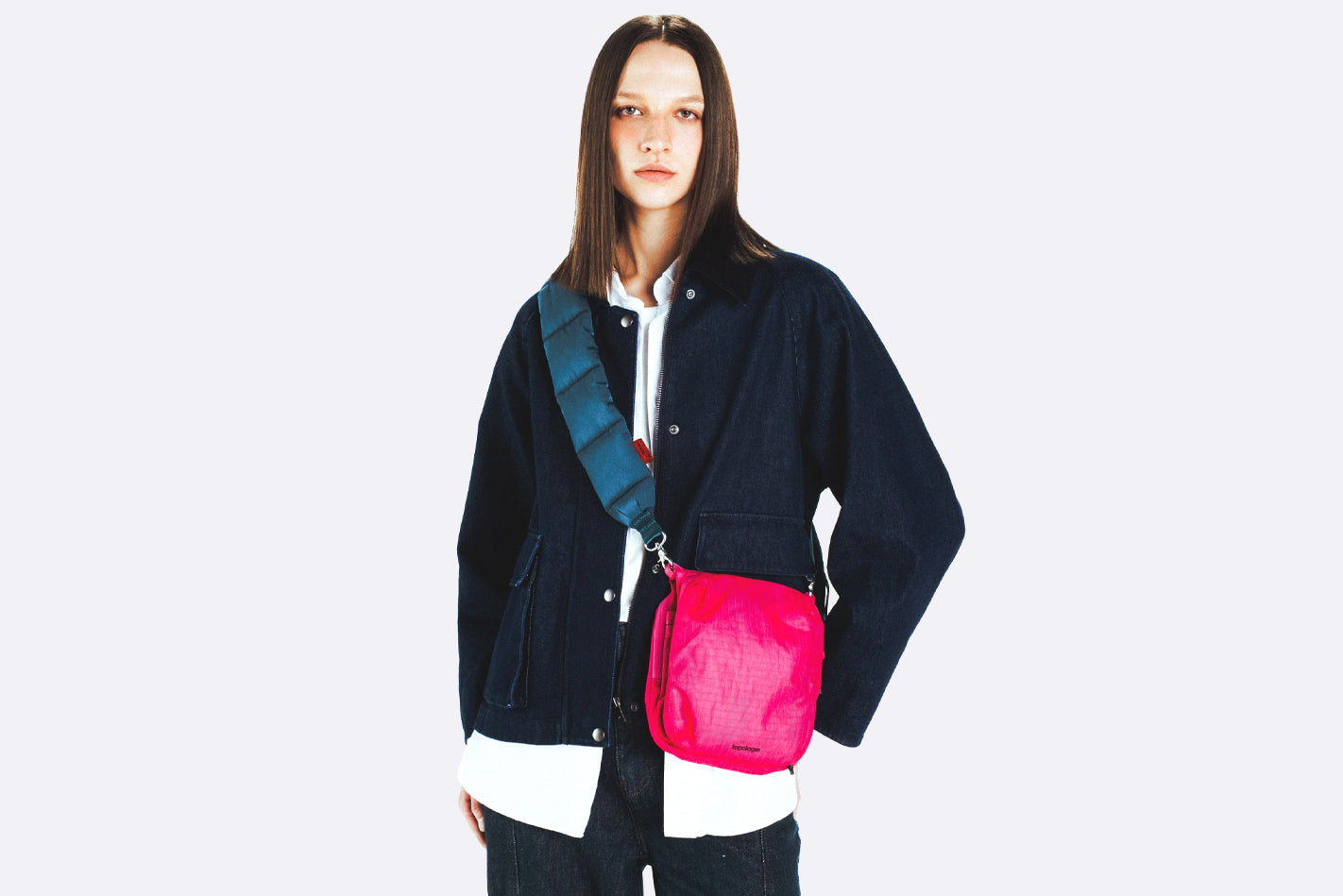 Bolso Topologie Casette Sacoche Medium Fucsia Unisex