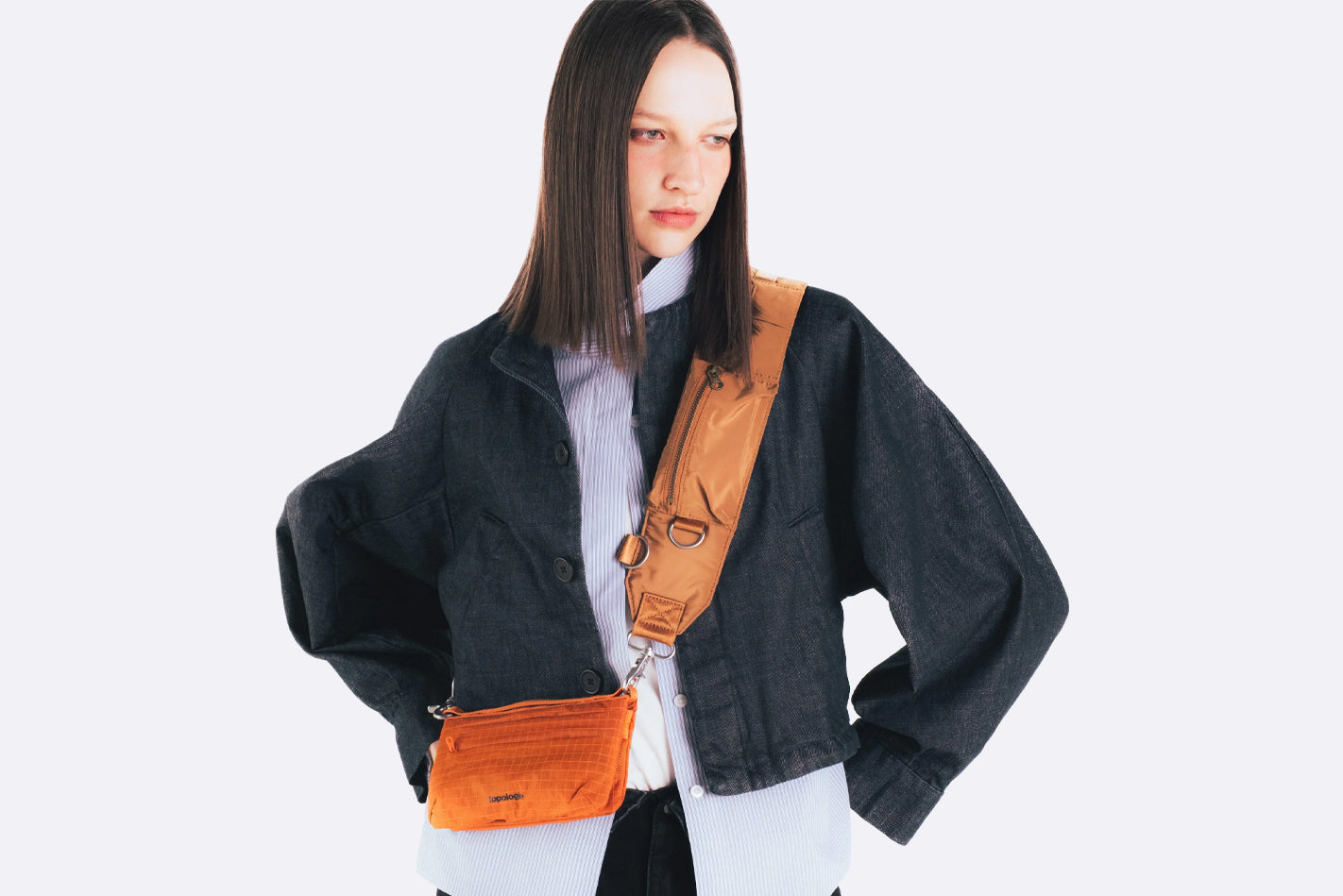 Bolso Topologie Flat Sacoche Small Naranja Unisex