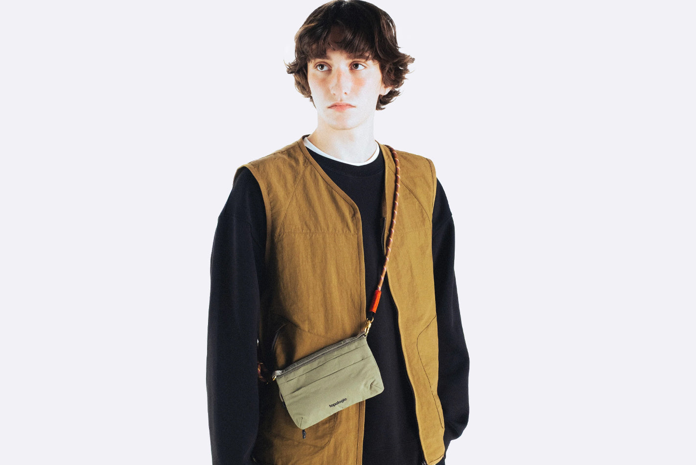 Bolso Topologie Flat Sacoche Small Gris Unisex