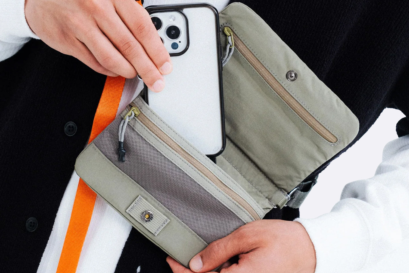 Bolso Topologie Phone Sacoche 90 Gris Unisex
