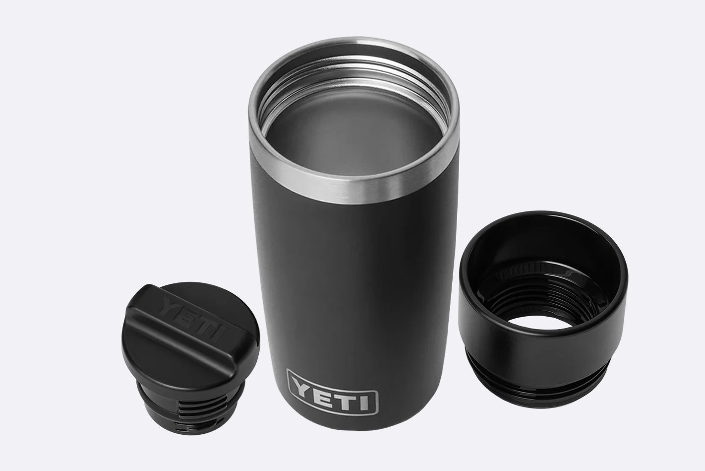 Botella Yeti Rambler 12 oz 355 ml Negro Unisex
